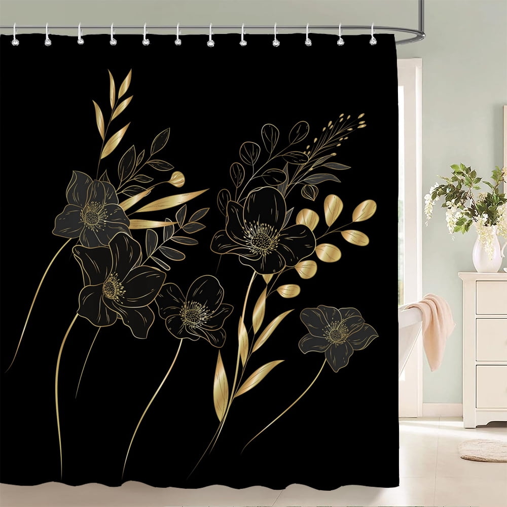 Eggplant Pattern Print Bathroom Shower Curtain