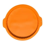 1 Pcs Silicone Baking Tray, Tart Pan Silicone Pie/Flan Pan, Pizza Round Wave Edge Silicone Baking Pans Handmade Cookie Bread Loaf Pie Toast Tray Thin Cake Mold 11"