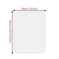 1 Pcs Silver 20x30cm Bathroom Wall Mirror Acrylic Hangable Shaving Mirror Wall Mounted Mirrors for Bedroom Living Room