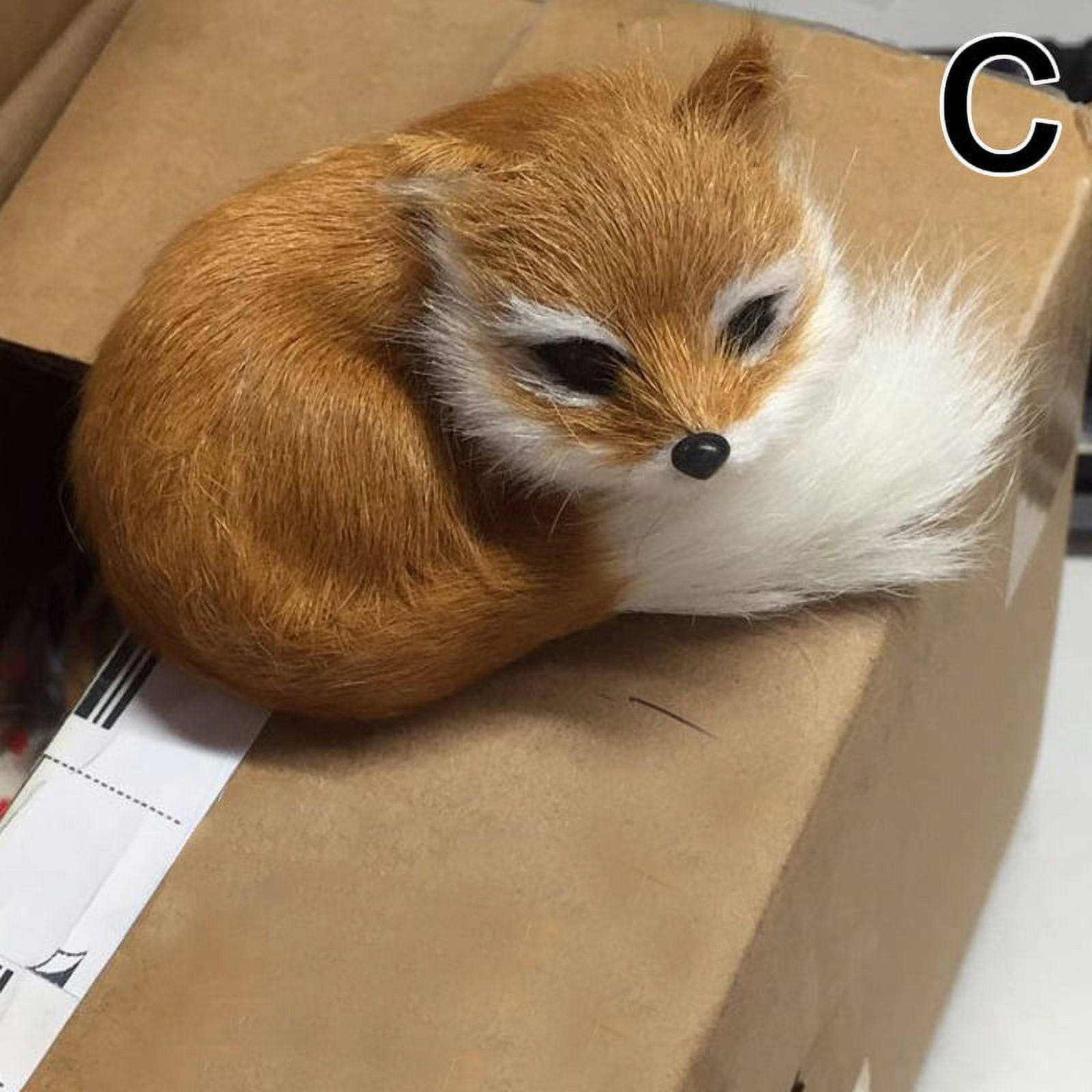 1 Pcs Simulation Animal Foxes Plush Toy Doll Photography for Children