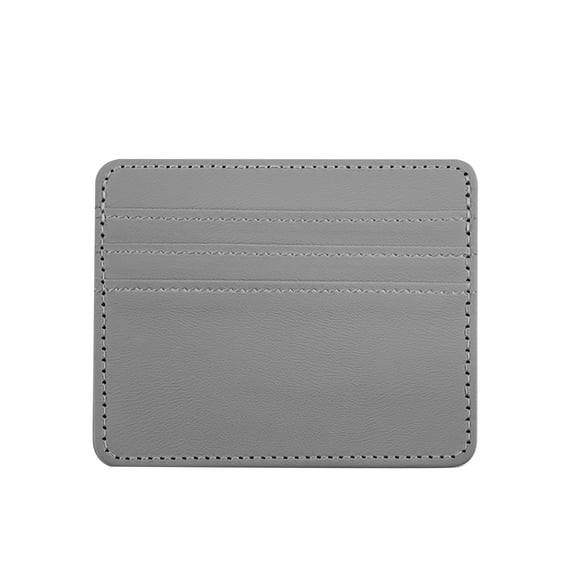 1 Pcs Slim Pu Leather Front Pocket,Credit Card Purse,Small Mini Front Pocket Wallet,Credit Card Holder Wallet,Credit Card Holder Card Cases,Thin Front Pocket Small Wallets,Slim Card Cases,Grey