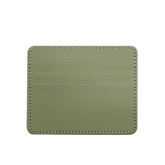 1 Pcs Slim Pu Leather Front Pocket,Credit Card Purse,Small Mini Front Pocket Wallet,Credit Card Holder Wallet,Credit Card Holder Card Cases,Thin Front Pocket Small Wallets,Slim Card Cases,Green