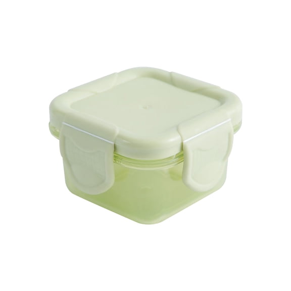 1 Pcs Small Containers With Lids,Small Food Storage Containers With Leakproof Lids,Reusable Plastic Jars For Snack And Puree,Salad Dressing Container,Meal Prep Containers,Kitchen Containers,Green