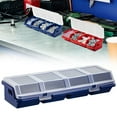 1 Pcs Small Parts Storage Organizer Box with 4 Compartments, Blue ...