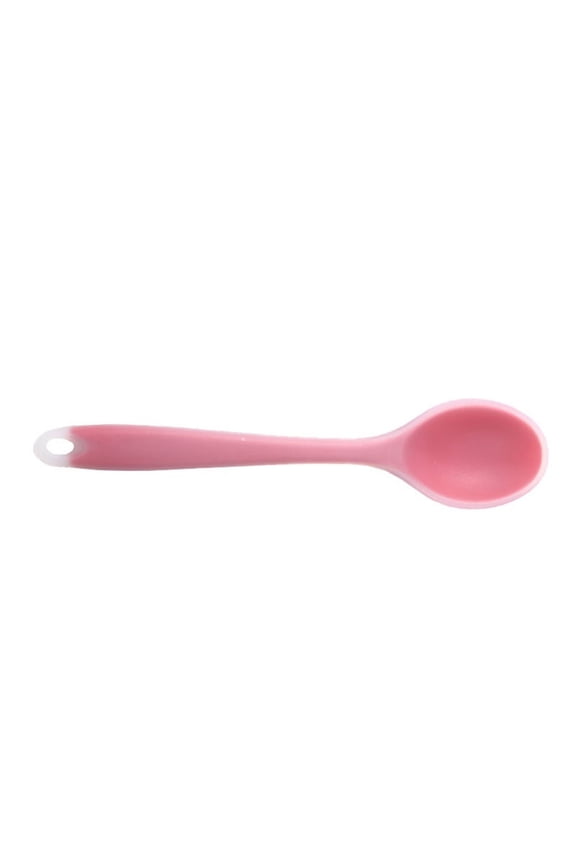 1 Pcs Small Silicone Spoons Mixing Spoons for cooking,Heat Resistant for Kitchen Cooking Baking Stirring Mixing Tools (Pink)
