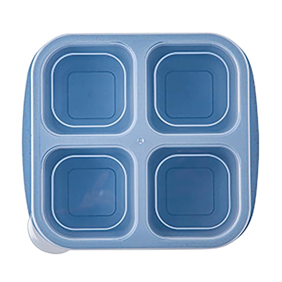 1 Pcs Snack Containers, Divided Bento Lunch Snack Box with Transparent Lids, Reusable Meal Snack Containers for Adults, BPA Free, 4 Compartment Food Storage Containers for People Work Travel
