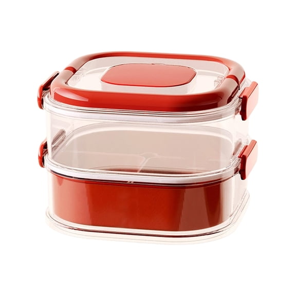 1 Pcs Snackle Box Container,Seasoning Containers,Snackle Box Charcuterie Container with Lid and Handle,Portable Divided Sealed organizer Box for Fruits,Snacks,Entertaining,Picnic,(H,7.75x5.78 in)