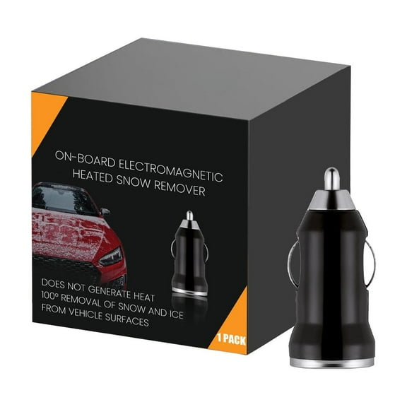 1 Pcs Snow Defrost Charger,Multifunctional and Convenient Defrosting and Deicing Device,Car Charger,Multi-Functional Convenient Defrost,Portable Electromagnetic Snow Remover,Car Accessories,Black