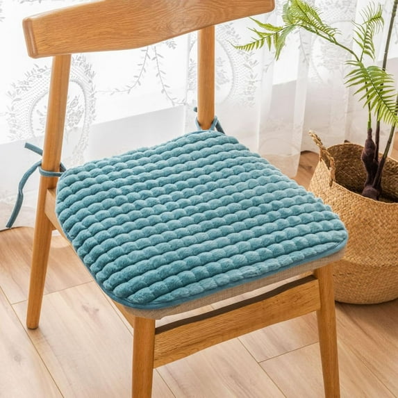1 Pcs Soft Plush Chair Pads Cushions with Ties Winter Indoor Warmth U-Shaped Seat Cushion Non Slip Chair Cushions for Dining Chairs