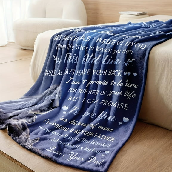 1 Pcs Son Gifts From Dad Blanket Gifts For Son From Dad Son Blanket From Dad To My Son Blanket From Dad Birthday Valentines Day Graduation For Son Him Boy Throw Bed Blanket