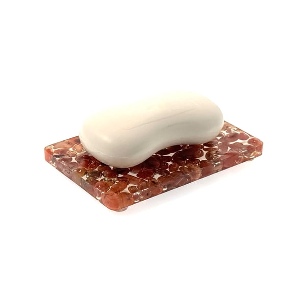 1 Pcs South Red Soap Rack,Soap Holder Resin Stone Decorative Bathroom Accessory for Home Kitchen Countertop