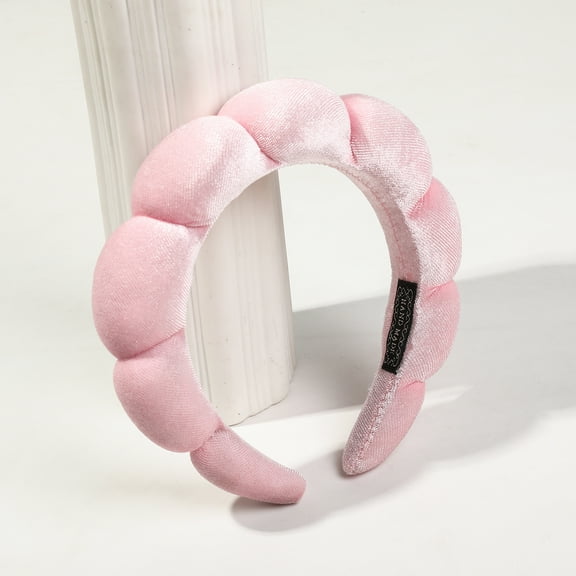 1 Pcs Spa Headband for Washing Face,No-slip Leopard Sponge Makeup Skincare Hair Band for Women Girl Puffy Padded Headwear