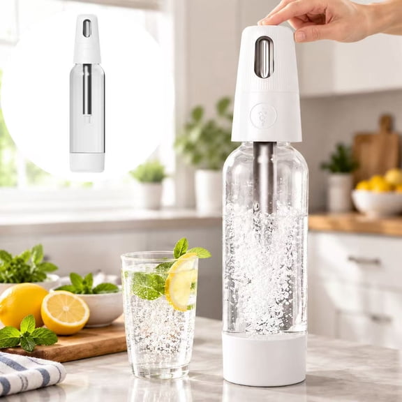 1 Pcs Sparkling Water Maker Machine - Homemade Carbonated Beverage Maker with 1000ML Capacity, ABS Material for Kitchen Home Restaurant Party Use