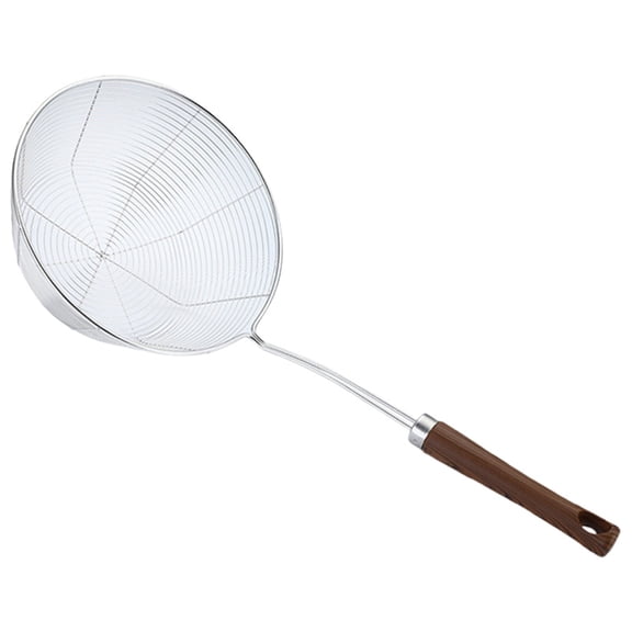 1 Pcs Spider Strainer Skimmer With Plastic Handle,Spider Strainer Skimmer Ladle,Spoon Spider Skimmers,Stainless Wire Skimmer For Cooking And Frying,Kitchen Utensils Pasta Strainer,(K,7.64x17.32 in)