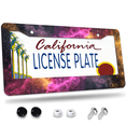 thumbnail image 1 of 1 Pcs Spiral Nebula License Plate Frame, License Plate Cover for Car Decorative Parts, Aluminum License Plate Bracket Holder Rust-Proof Weather-Proof for US Standard Car, 1 of 9