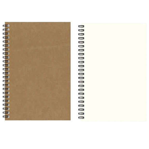 1 Pcs Spiral Notebook,A5 Spiral Binding Notepad,Spiral Small Notebooks Journal with Kraft Cover,5X8 Inches Small Spiral Notebooks for Work,Notes Taking,Gifts,Planner,(Blank,5.51x8.27 in)