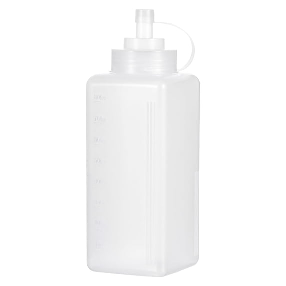 1 Pcs Square Plastic Squeeze Bottle, Squeeze Bottle Wide Mouth Squeeze Bottles Mayo Squeeze Bottle Salsa Dispenser Large Condiment Squeeze Bottles 800ml