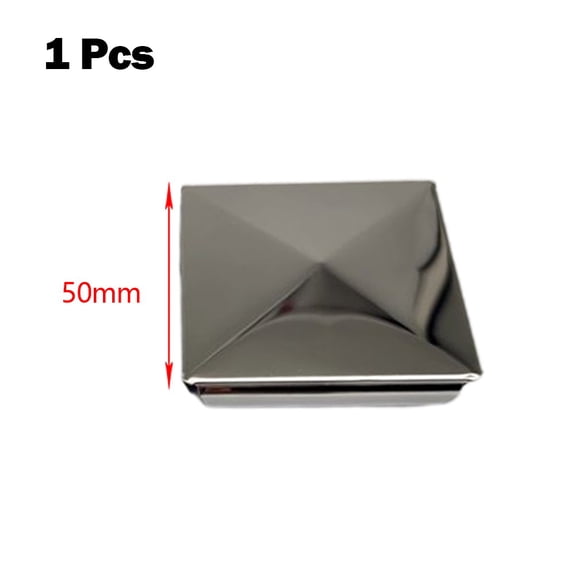 1 Pcs Square Post Cap Stainless Steel To Steel Galvanized Cover Pyramid Shape Cap Home Garden Column Decoration Supplies
