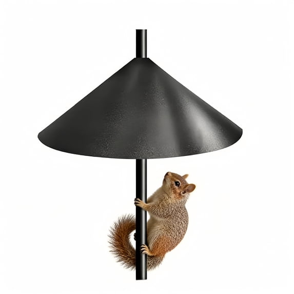Naisfei, Squirrel Baffle for Bird Feeder Pole, 16 inch Diameter, Black ...