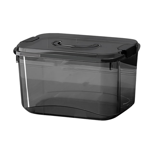 1 Pcs Stackable Plastic Storage Bin, Plastic Storage Bins with Lid and Handle, Clear Latch Storage Box Stackable Organizing Bins, Lidded Storage Container for Home, Office