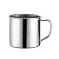 thumbnail image 1 of 1 Pcs Stainless Steel Coffee Mug with Handle, Metal Camping Coffee Cup, Unbreakable Portable Hiking Cup Tea Water Drinking Cups for Outdoor Travel, Picnics, Hot Cold Drinks, 1 of 6
