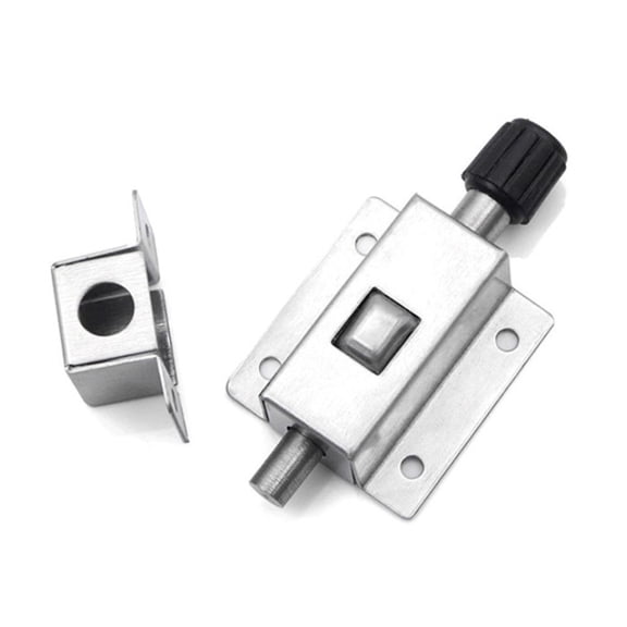 1 Pcs Stainless Steel Door Latch Sliding Lock Barrel Bolt Automatic Spring Latch(Doors & Door Hardware)