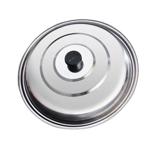 1 Pcs Stainless Steel Pan Lid, 12" Wok Lid With Knob Cooking Pot Lid Frying Pan Cover Replacement For Kitchen Accessories