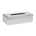 thumbnail image 1 of 1 Pcs Stainless Steel Paper Holder, Rectangular Tissue Box Cover, Napkin Holder, Facial Tissue Storage Box - Decorative Holder for Bathroom, Bedroom, Nightstand, Office, 1 of 6