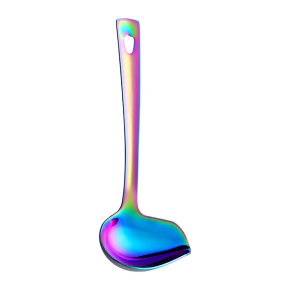 1 Pcs Stainless Steel Sauce Ladle,Gravy Soup Ladle with Spout,Oil Ladle Pouring Rim Canning Ladle Soup Scoop,Sauce Pouring Dipping Spoon for Kitchen Cooking Tool Gravies and Dressings,(D,3.3x8.66 in)