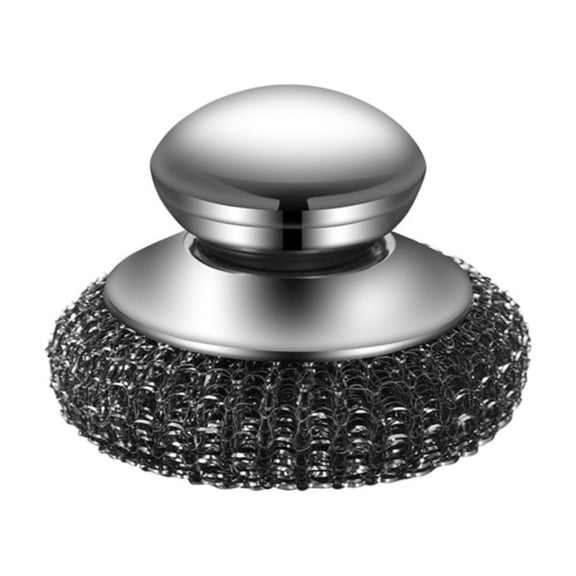 1 Pcs Stainless Steel Scrubber with Handle,Steel Wool Scrubber Wire Sponge Pads,Metal Scrubber,Stainless Steel Scrubbers for Scouring Stubborn Messes From Pots, Pans, Grill, Stoves, Sinks,(1 PCS)