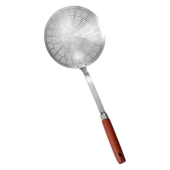 1 Pcs Stainless Steel Soup Ladle, Large Bowl Slotted Spoon Comfortable Grip Handle Skimmer Ladles for Draining and Cooking Metal Kitchen Utensils Tool Restaurant Tool 16.5"