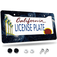 thumbnail image 1 of 1 Pcs Starry License Plate Frame, License Plate Cover for Car Decorative Parts, Aluminum License Plate Bracket Holder Rust-Proof Weather-Proof for US Standard Car, 1 of 9