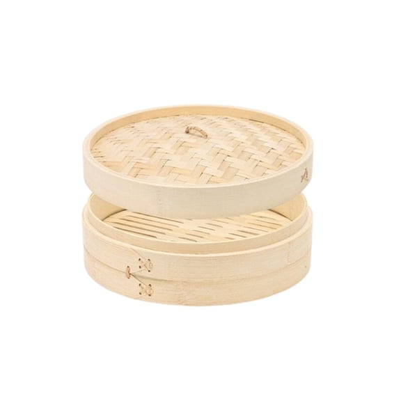 1 Pcs Steamer Basket,Dumpling Steamer With Lid,Small Wood Steamer Steaming Basket,Single-Layer Steamer Baskets,Small Steaming Cookware,For Cooking Seafood Sum Dumpling Bun Egg,(Khaki,7.09 in)