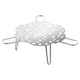 thumbnail image 1 of 1 Pcs Steamer Basket & Trivet,Foldable Metal Steamer Rack,Cooking Food Steaming Tray,Adjustable Height Small Stainless Steel Steamer Rack,Cooking Cooling Steaming Baking Stand,(Silver,6.14x2.48 in), 1 of 7