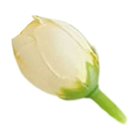 1 Pcs Stemless Artificial Rose Flower Bud Heads,Mini Silk Fabric Fake Rose Flower Heads,Faux Flower Buds,Small Artificial Roses Flowers Heads For Wedding Home Decoration,Light Yellow