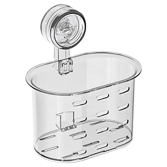 1 Pcs Suction Toothbrush Holder, Drill-Free Wall Shower Holder for Toothbrush, Toothpaste, Razor, Removable Suction Cup in Shower, Self-draining Kitchen Tableware Organizer
