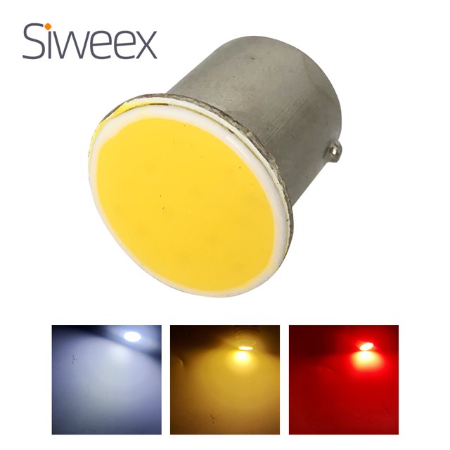 1 Pcs Super White COB P21W 1157 BAY15D Led 12 SMD 1156 BA15S 12V DC