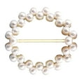 thumbnail image 1 of 1 Pcs T-shirt Clips Metal Scarf Clips Ring, Fashion Alloy Pearl Rhinestone Clip Buckle Round Shirt Silk Scarf Tie Clothes Corner Knotted Button for Women Girls Decorative Accessories, 1 of 6