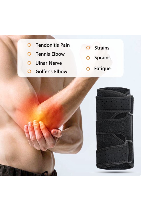 1 Pcs Tennis Elbow Brace,Night Sleep Elbow Support,Comfortable Elbow Splint,Adjustable Stabilizer with 2 Removable Metal Splints for Cubital Tunnel Syndrome,Tendonitis,Elbow sleeve for Men,Women