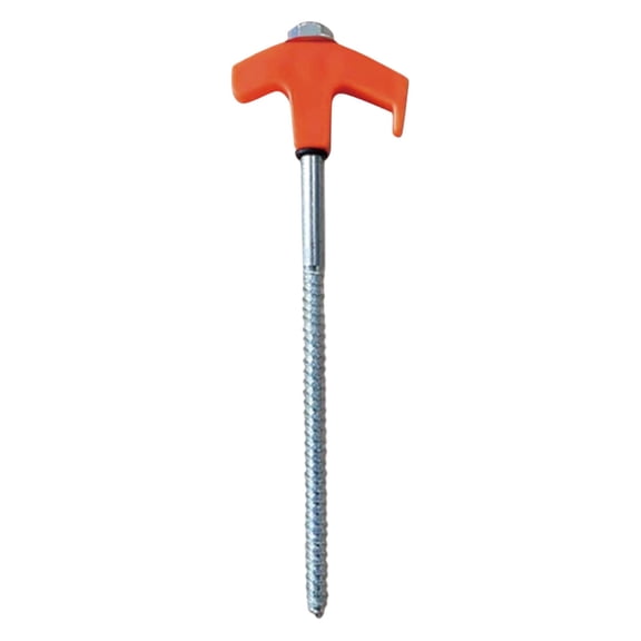1 Pcs Tent Stakes Camping Stakes,Metal Tent Pegs Ground Stakes,9.84 Inch Screw In Tent Stakes,Heavy-Duty Threaded Camping Stakes,for Canopies, Gardening, Yard Stakes,Metal Tent Stakes,Orange