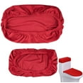thumbnail image 1 of 1 Pcs Toilet Lid Cover with 1 Pcs Toilet Tank Lid Cover,Happon Bathroom Stretch Spandex Washable Toilet Lid Seat Protector Cover with Elastic Bottom for Bathroom Decor Accessories, Red, 1 of 7