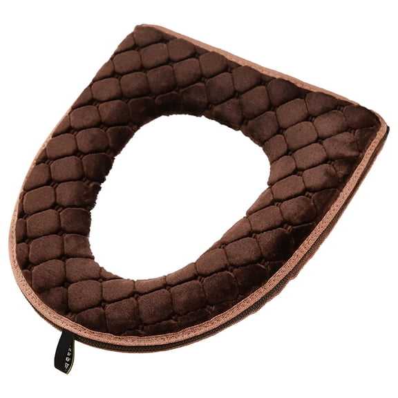 1 Pcs Toilet Seat Cover Pads, Soft Toilet Seat Cushion Washable and Comfortable Toilet Seat Cover Pads Reusable Thicker Warmer Cover Pads with Zipper