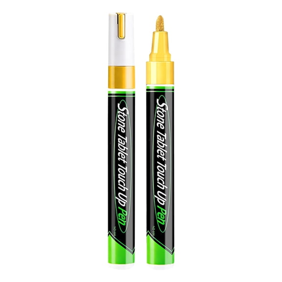 1 Pcs Tombstone Marker Pen, Permanent Quick Dry Paint Pen for Gravestone Inscription, Stone Touch Up, Rock Painting, Multi-Surface Use on Ceramic Metal Wood
