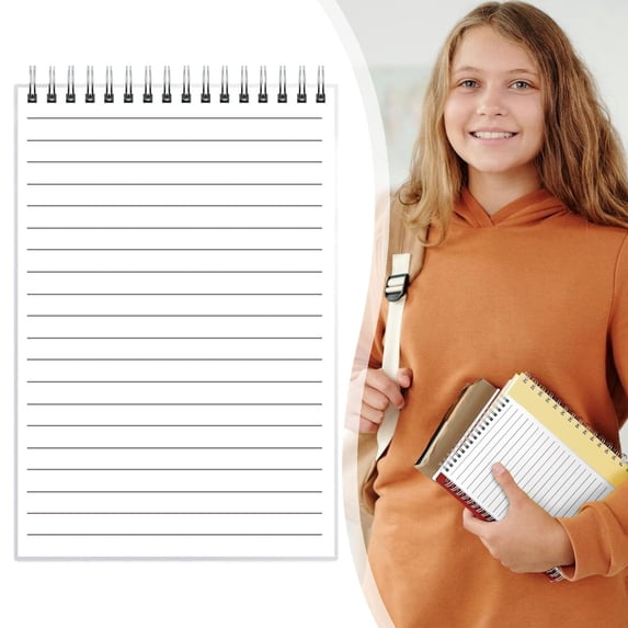 1 Pcs Top Bound Spiral Notebook,10 inch x 6.8 inch,40 Sheet/80 Pages,College Ruled Paper,B5 Spiral Note Pads Memo Lined Notebook Journal for Classroom and Office Supplies