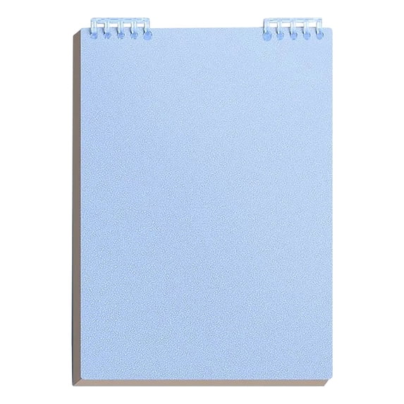 1 Pcs Top Bound Spiral Notebook,Plastic Hardcover Ruled Paper 60 Sheets Journal,Looseleaf Notebook,Refillable Writing Journal with Water-Proof Plastic Hardcover,for Writing Making Plans,Light Blue