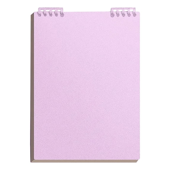 1 Pcs Top Bound Spiral Notebook,Plastic Hardcover Ruled Paper 60 Sheets Journal,Looseleaf Notebook,Refillable Writing Journal with Water-Proof Plastic Hardcover,for Writing Making Plans,Purple