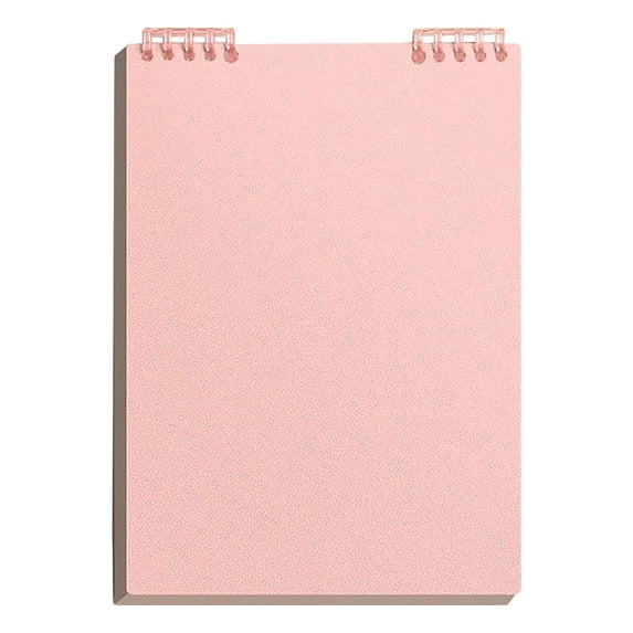 1 Pcs Top Bound Spiral Notebook,Plastic Hardcover Ruled Paper 60 Sheets Journal,Looseleaf Notebook,Refillable Writing Journal with Water-Proof Plastic Hardcover,for Writing Making Plans,Pink