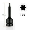 thumbnail image 1 of 1 Pcs Torx Socket Bits 1/2 Inch Drive Socket Adapter Screwdriver Bits T30 Series, 1 of 11