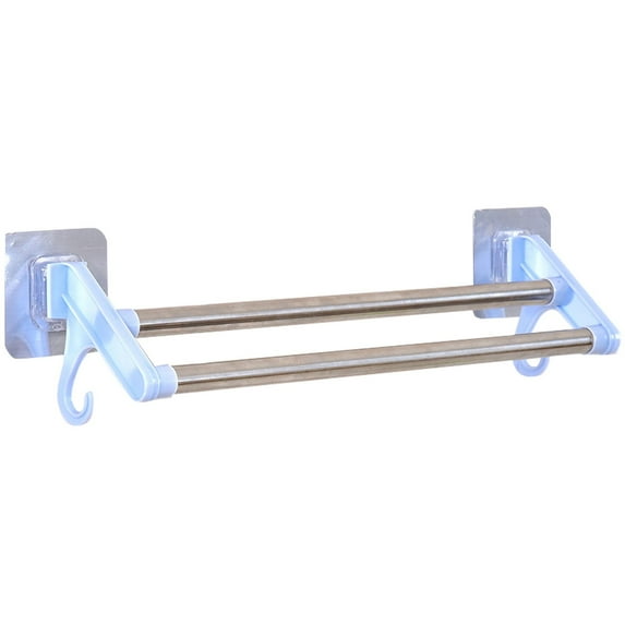 1 Pcs Towel Rack, Towel Rack Towel Rail No Drilling Bathroom Double Pole, Wall Mount Towel Holder Heavy Duty Towel Rack Double Towel Rail for Bathroom