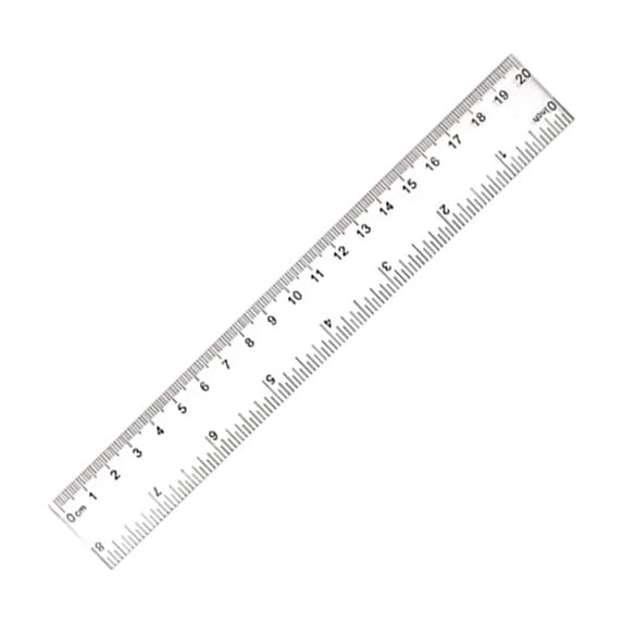 1 Pcs Transparent Ruler,Plastic Ruler,Plastic Transparent Straight with Inches and Centimeters,Plastic Straight Measuring Ruler,Plastic Straight Ruler Measuring Tool for Crafting,(20CM,1.1x8.11 in)